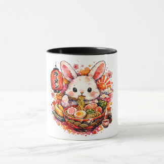 Taza Conejo Comiendo Ramen