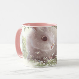 Taza Conejo con flores