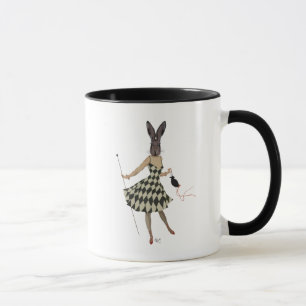 Taza Conejo con vestido blanco negro