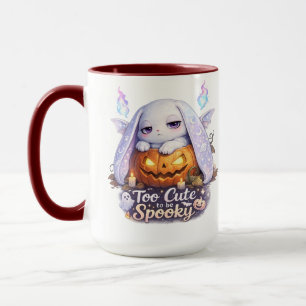 Taza Conejo de calabaza de Halloween demasiado lindo pa