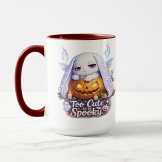 Taza Conejo de calabaza de Halloween demasiado lindo pa
