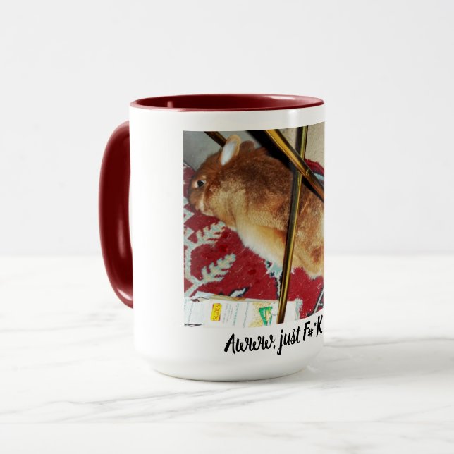Taza Conejo de conejito de capitán Carrots F##K (Anverso izquierdo)