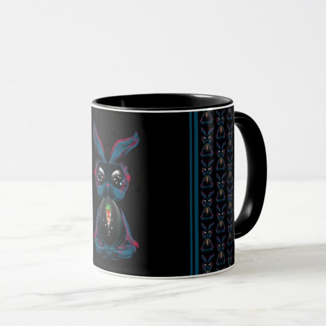 Taza Conejo de ojos estelares en meditación de la manch (Anverso derecho)