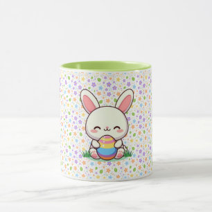Taza Conejo de primavera/Semana Santa con huevo