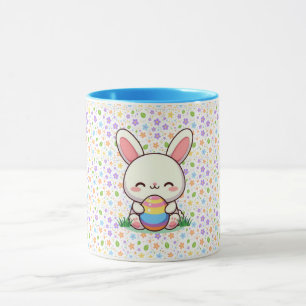 Taza Conejo de primavera/Semana Santa con huevo