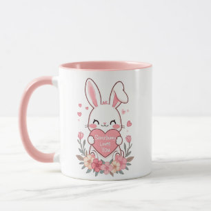 Taza Conejo dulce y flores