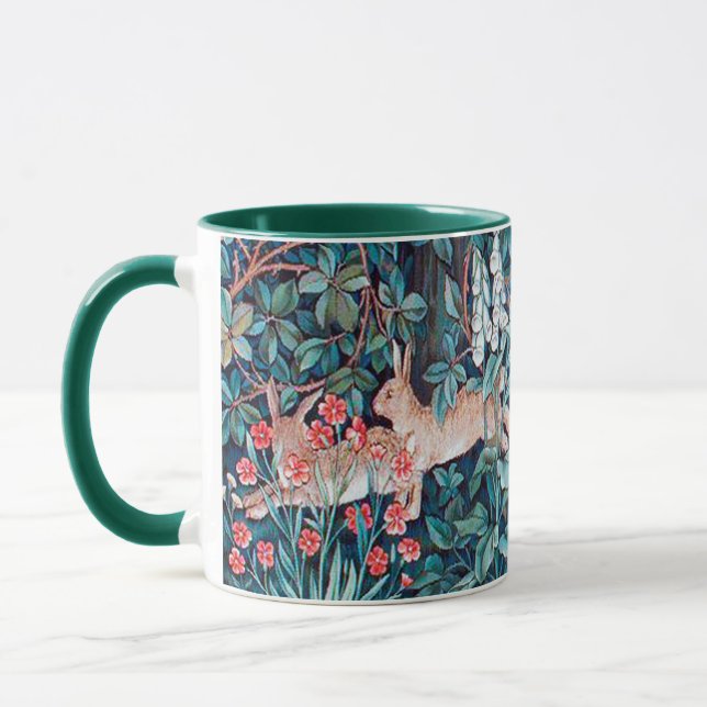 Taza Conejo en el bosque, William Morris, Art Nouveau (Izquierda)