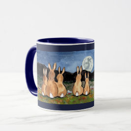 Taza Conejo en la familia conyugal de la luna
