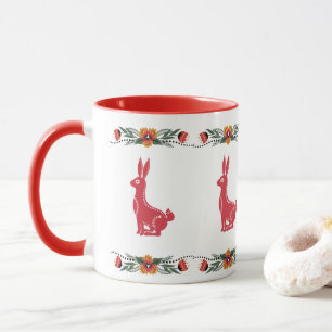 Taza Conejo escandinavo rojo