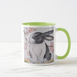 Taza Conejo Holandés y Cerezo Blossom Mug - ¡Tan Cuidad