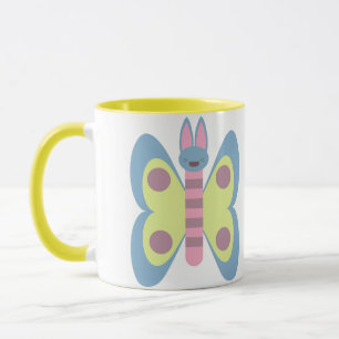 Taza Conejo Mariposa Híbrido Adorable Kawaii Bunnerfly