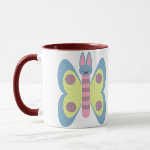 Taza Conejo Mariposa Híbrido Adorable Kawaii Bunnerfly