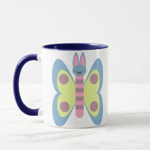 Taza Conejo Mariposa Híbrido Adorable Kawaii Bunnerfly