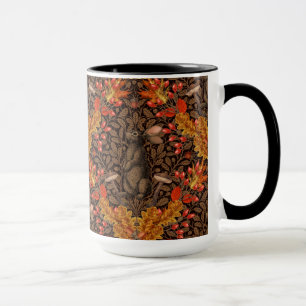 Taza Conejo otoñal en marrón