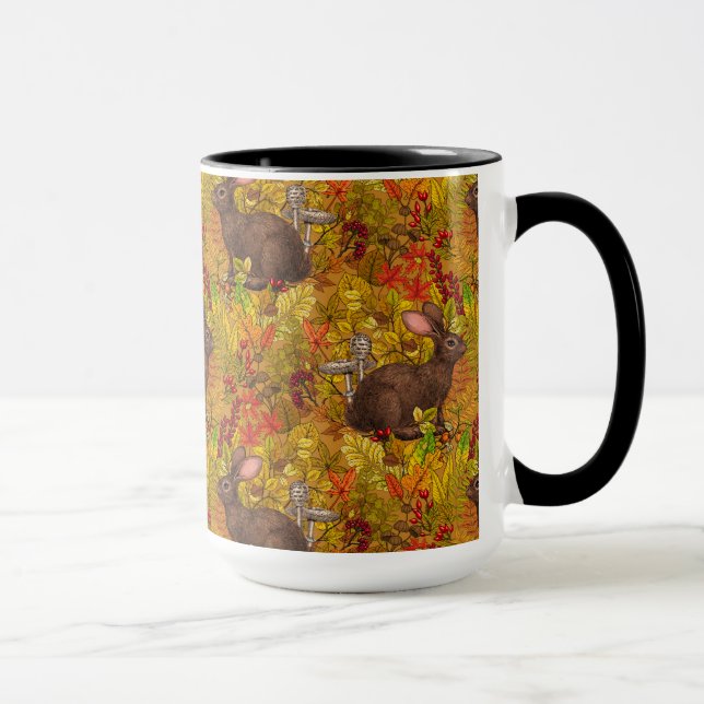 Taza Conejo otoñal en ocre (Derecha)