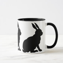 Taza Conejos de silueta negra