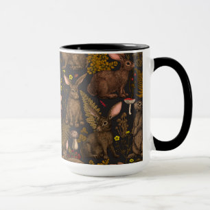Taza Conejos y flora silvestre 3 Mug