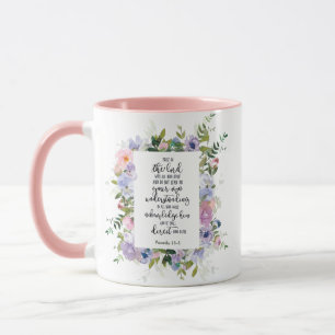 Taza Confía en el Señor floral