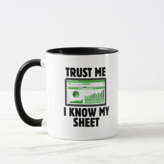 Taza Confía en mí, conozco mi hoja, regalo divertido de