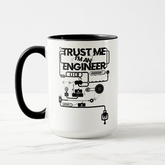 Taza Confía en mí. Soy ingeniero (Izquierda)