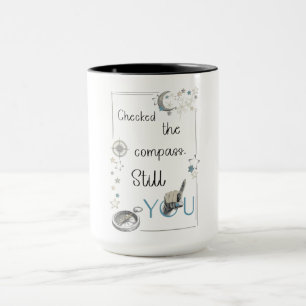 Taza Confía en tu brújula interior. Afirmación de autoc