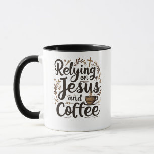 Taza Confiando en Jesús y en el amante de la cafetera d