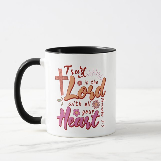 Taza Confiar en el Señor con todos tus proverbios del c (Izquierda)