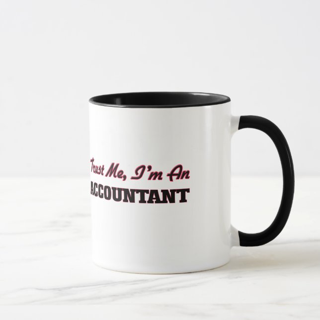 Taza Confíe en que yo es contable (Derecha)