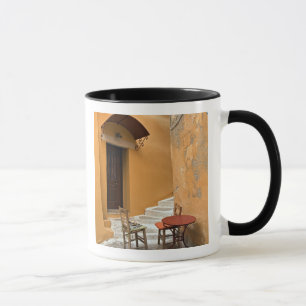 Taza Configuración de mesa en la acera, Chania, Creta, 
