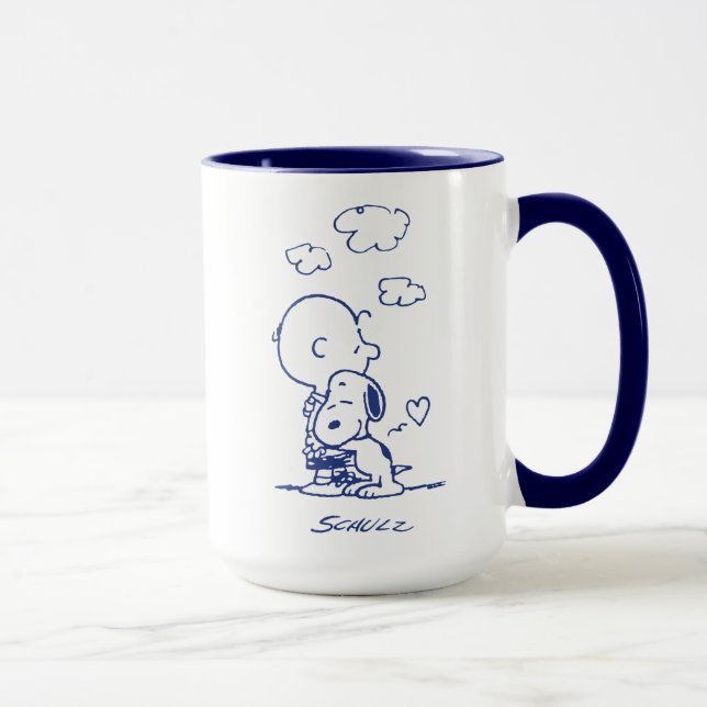 Taza Confort y seguridad | Charlie y Snoopy Hug (Derecha)