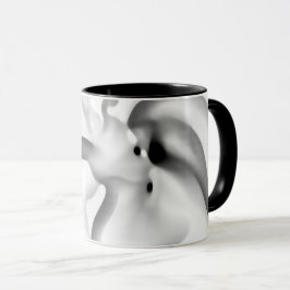 Taza Congelado: Gris abstracto, blanco y negro