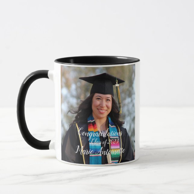 Taza Congratulations | Foto de graduado (Izquierda)