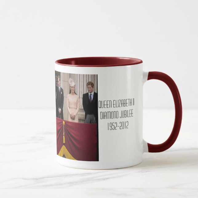 Taza conmemorativa del jubileo de diamante de la (Derecha)