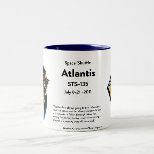 Taza conmemorativa del transbordador espacial