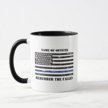 Conmemorativa, Personalizada Línea Azul Fina Polic