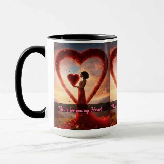 Taza "Conmovedor diseño de amor a la peluca: regalo per (Izquierda)
