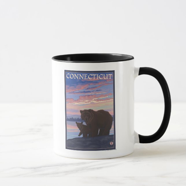 Taza ConnecticutBear y Cub (Derecha)