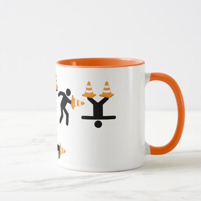 Taza Cono de tráfico de trabajadores de construcción de (Derecha)