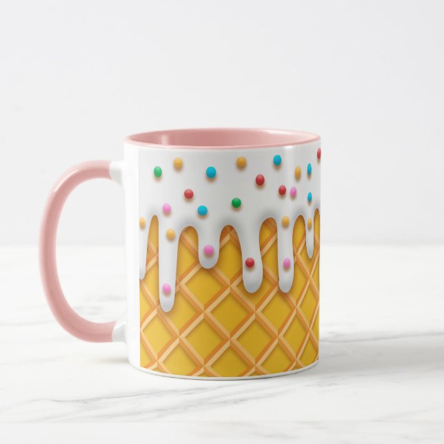 Taza Cono De Waffle De Goma De Hielo Con Rasplantes (Izquierda)