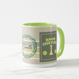 Taza Conoce tu lugar – Afirmación floral personalizada