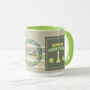 Taza Conoce tu lugar – Afirmación floral personalizada