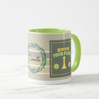 Taza Conoce tu lugar – Afirmación floral personalizada