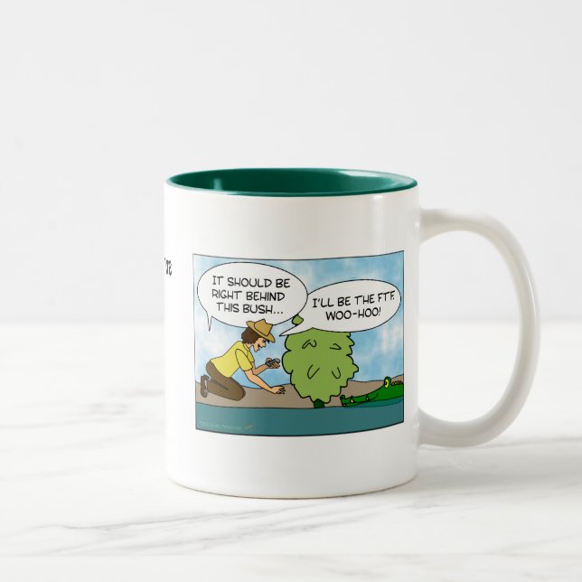 Taza conocida de encargo de Geocaching del (Derecha)