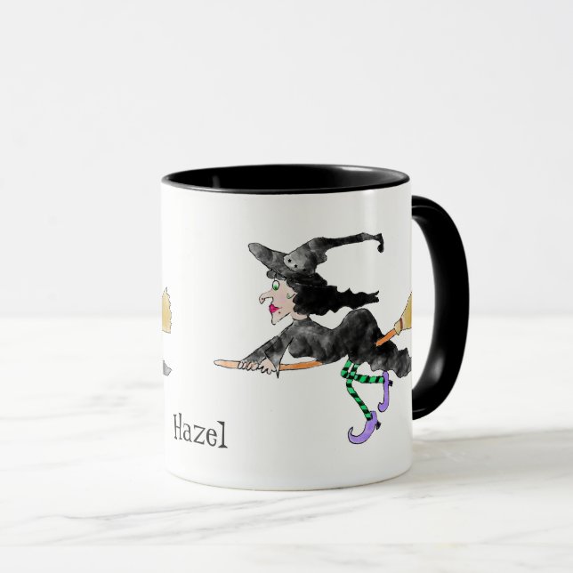 Taza conocida de encargo de Halloween de la bruja (Anverso derecho)