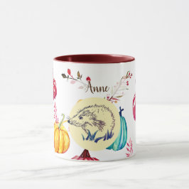 Taza conocida de encargo del arte del otoño del