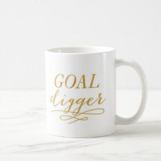 Taza conocida de encargo del cavador de la meta