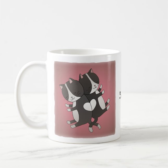 Taza conocida de encargo personalizada del gato (Izquierda)