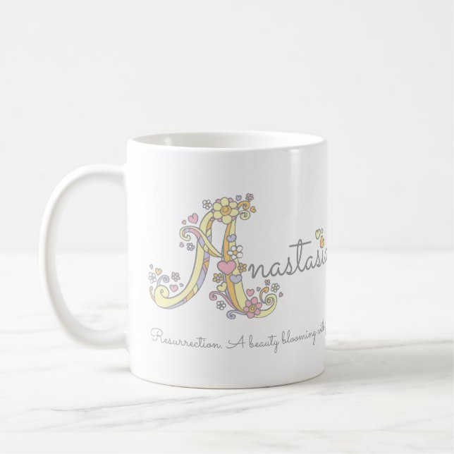 Taza conocida decorativa del significado de (Izquierda)
