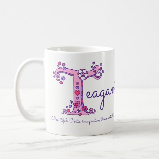 Taza conocida del arte del doodle del significado (Izquierda)