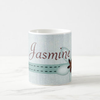Taza conocida personalizada - Blue Ribbon y flor
